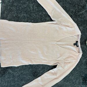 Express Soft Pink V-Neck Sweater